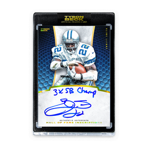 FOOTBALL HALL OF FAME - EMMITT SMITH - INSCRIPTION AUTOGRAPH - LIMITED TO 3