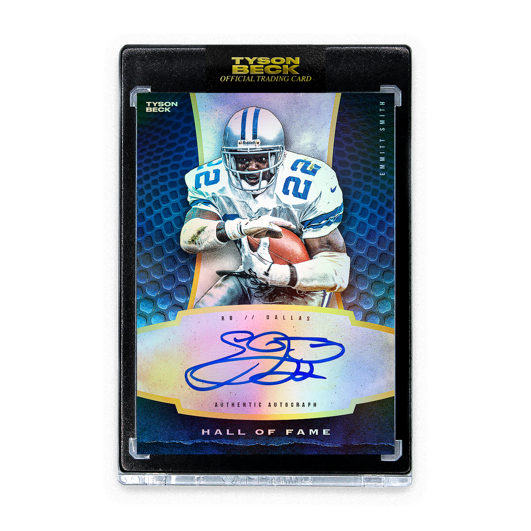 FOOTBALL HALL OF FAME - EMMITT SMITH - RAINBOW FOIL - AUTOGRAPH - LIMITED TO 10