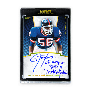 FOOTBALL HALL OF FAME - LAWRENCE TAYLOR - INSCRIPTION AUTOGRAPH - LIMITED TO 3