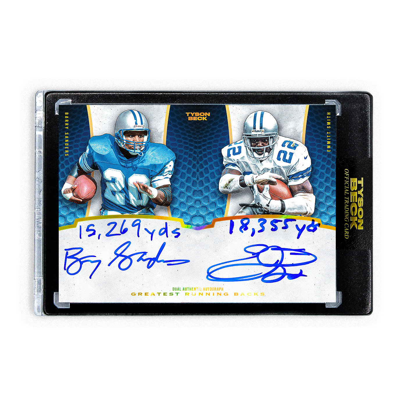 FOOTBALL HALL OF FAME - BARRY SANDERS X EMMITT SMITH - DUAL