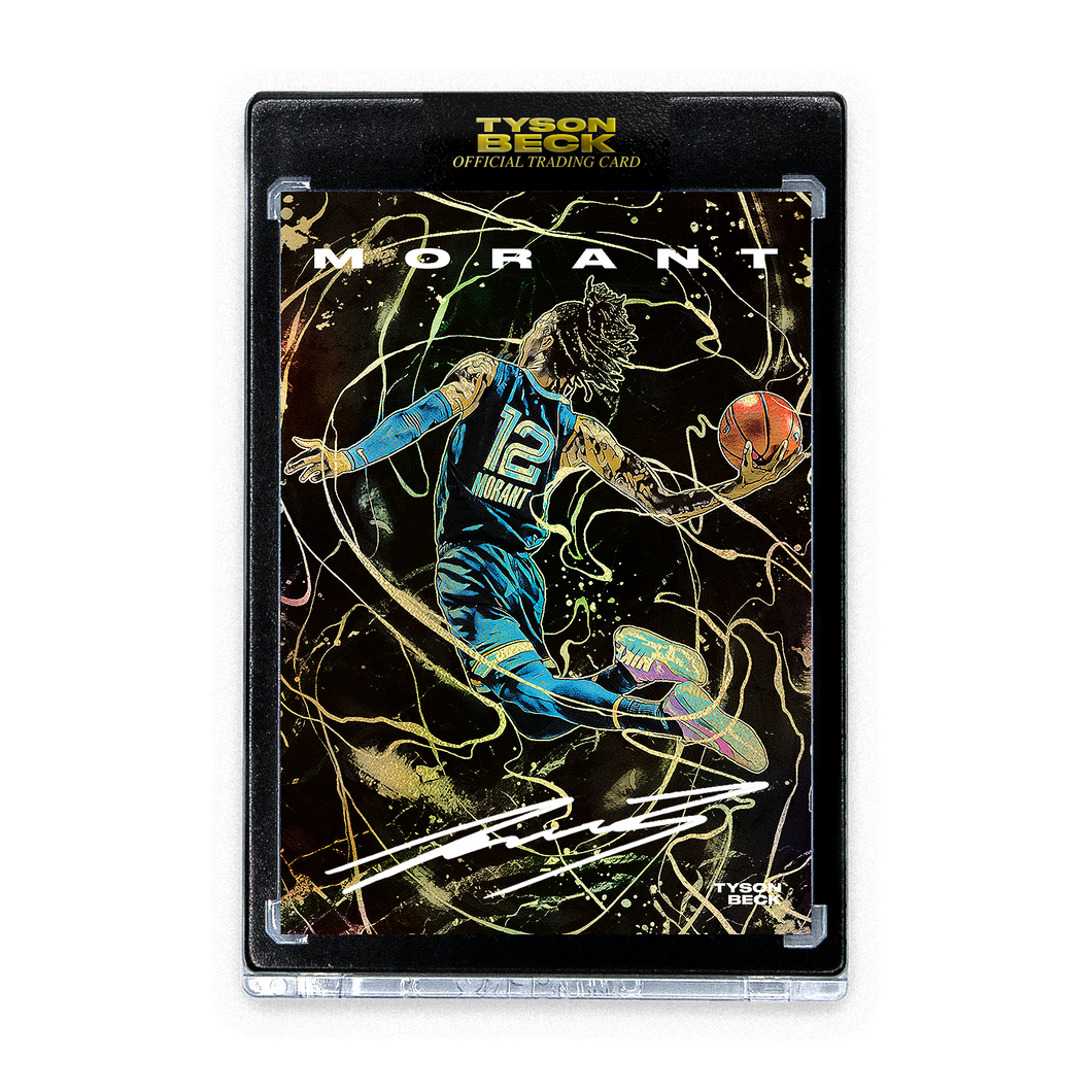 JA MORANT X TYSON BECK - COMIC - GOLD MARBLE FOIL - ARTIST AUTO - LIMITED TO 10