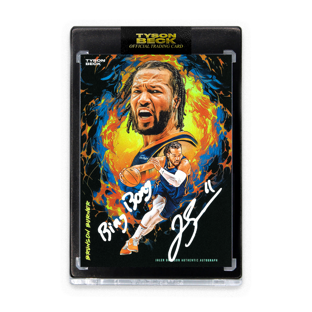 JALEN BRUNSON X TYSON BECK - BRUNSON BURNER - NIGHT FOIL - AUTOGRAPH + INSCRIPTION - LIMITED TO 3
