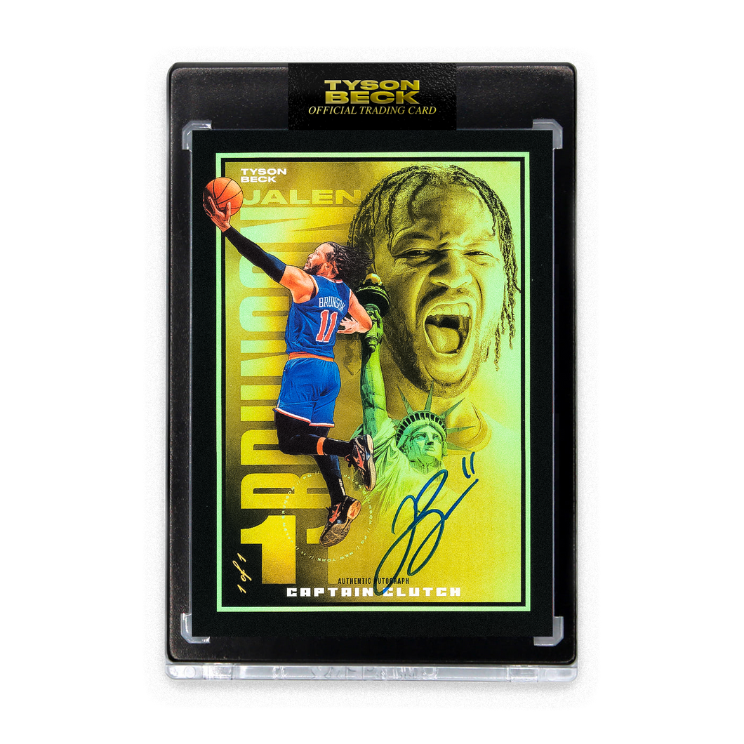 JALEN BRUNSON X TYSON BECK - CAPTAIN CLUTCH - GOLD FOIL - AUTOGRAPH - ONE OF ONE