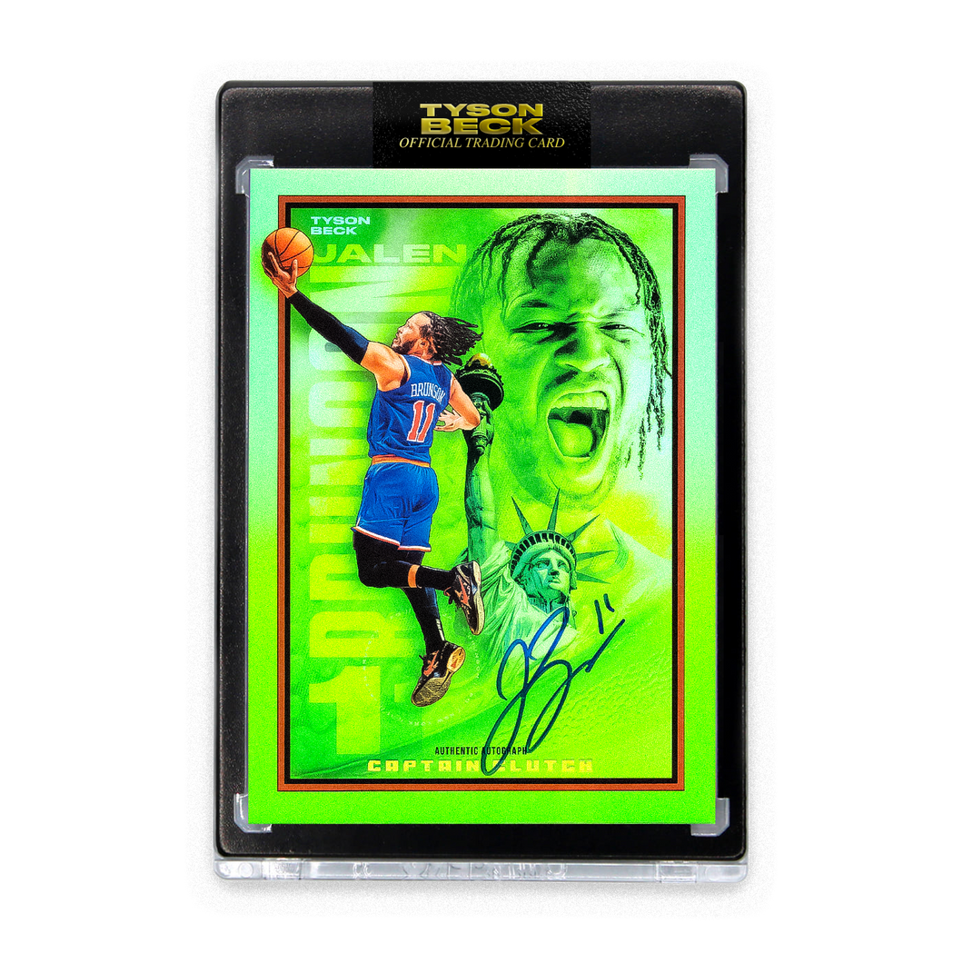 JALEN BRUNSON X TYSON BECK - CAPTAIN CLUTCH - GRINCH FOIL - AUTOGRAPH - LIMITED TO 24