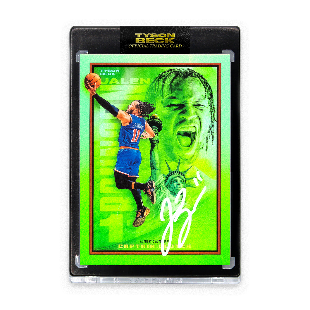 JALEN BRUNSON X TYSON BECK - CAPTAIN CLUTCH - GRINCH FOIL - WHITE AUTOGRAPH - LIMITED TO 8