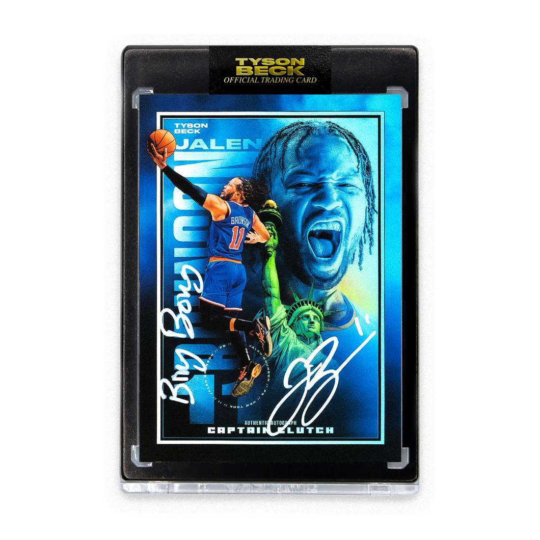 JALEN BRUNSON X TYSON BECK - CAPTAIN CLUTCH - NIGHT FOIL - AUTOGRAPH + INSCRIPTION - LIMITED TO 3