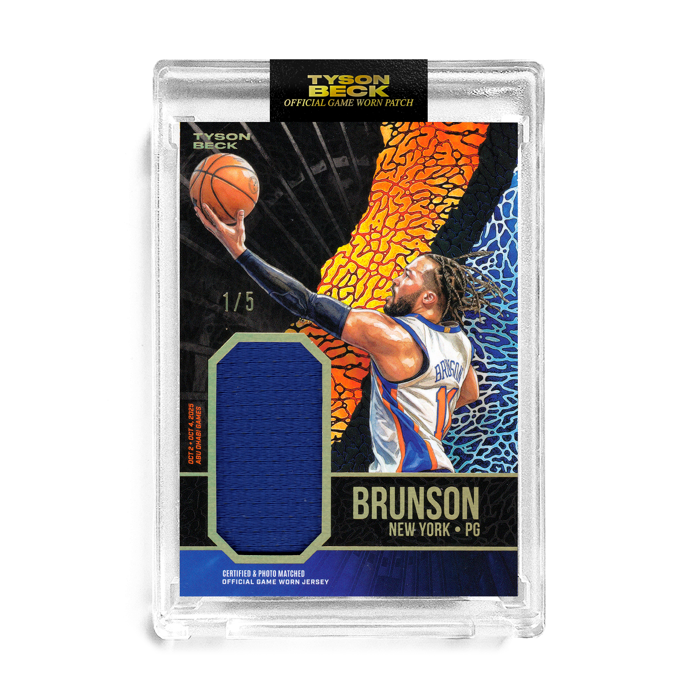 Beck Patch JALEN BRUNSON X TYSON BECK - GAME WORN PATCH CARD - *RANDOMIZED TIER ...