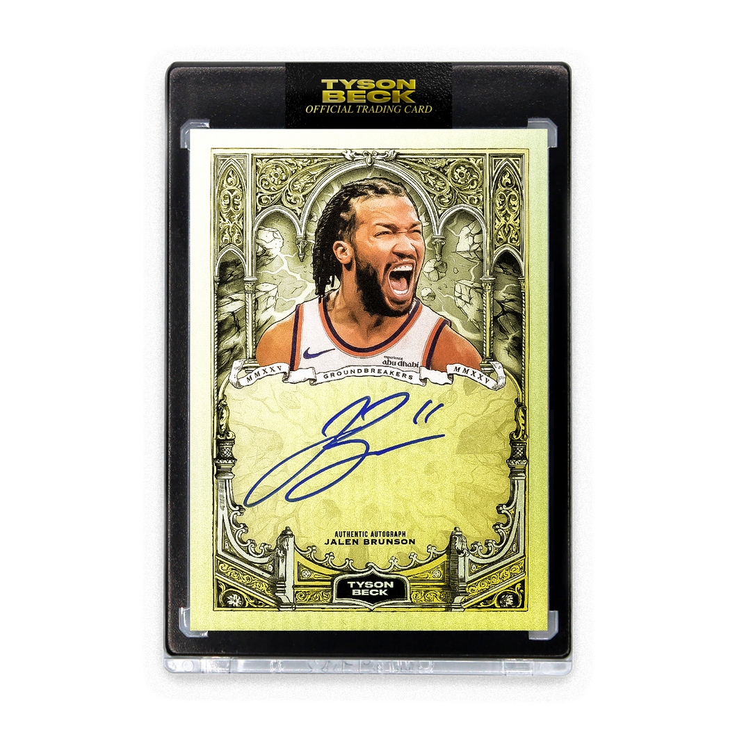 JALEN BRUNSON X TYSON BECK - GROUNDBREAKERS - RAINBOW FOIL - AUTOGRAPH - LIMITED TO 25