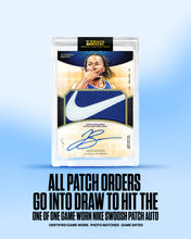 Load image into Gallery viewer, JALEN BRUNSON X TYSON BECK - GAME WORN PATCH AUTO - LETTERMAN - LIMITED TO 7
