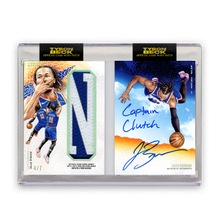 Load image into Gallery viewer, JALEN BRUNSON X TYSON BECK - GAME WORN PATCH AUTO - LETTERMAN - LIMITED TO 7
