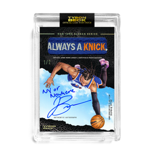 AUCTION - JALEN BRUNSON X TYSON BECK - GAME WORN PATCH - NEW YORK