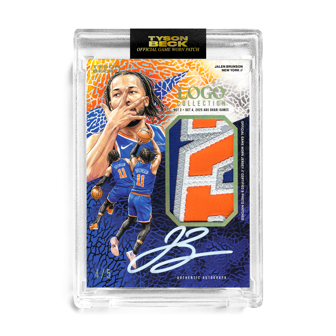 Beck Patch JALEN BRUNSON X TYSON BECK - GAME WORN PATCH AUTO - TIER 1 *RANDOMIZED ...