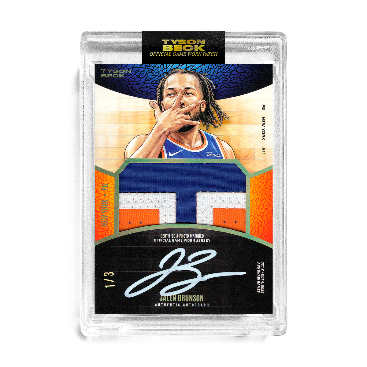 JALEN BRUNSON X TYSON BECK - GAME WORN PATCH AUTO - TIER 2 *RANDOMIZED ...