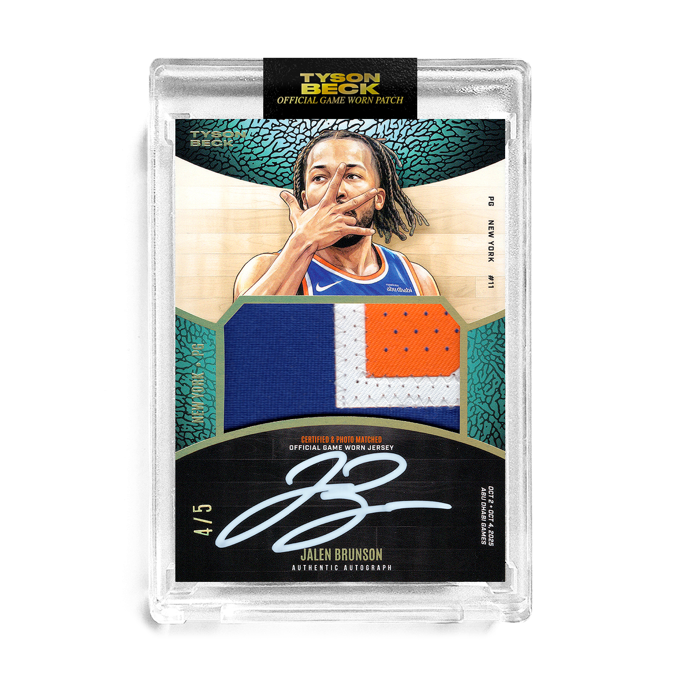 Beck Patch JALEN BRUNSON X TYSON BECK - GAME WORN PATCH AUTO - TIER 2 *RANDOMIZED ...