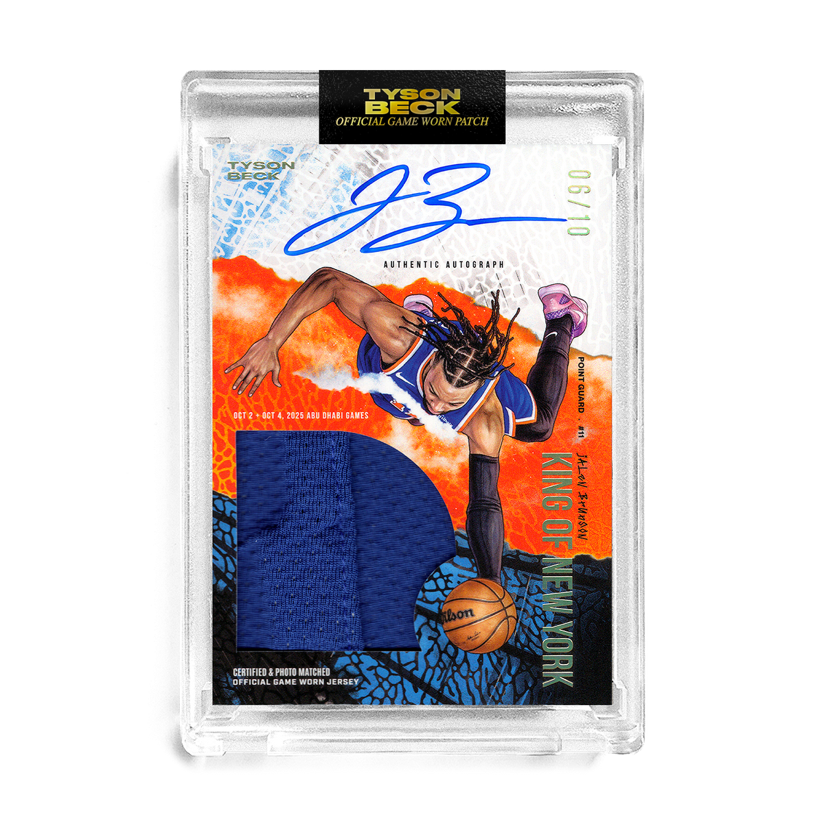 Beck Patch JALEN BRUNSON X TYSON BECK - GAME WORN PATCH AUTO - TIER 3 *RANDOMIZED ...