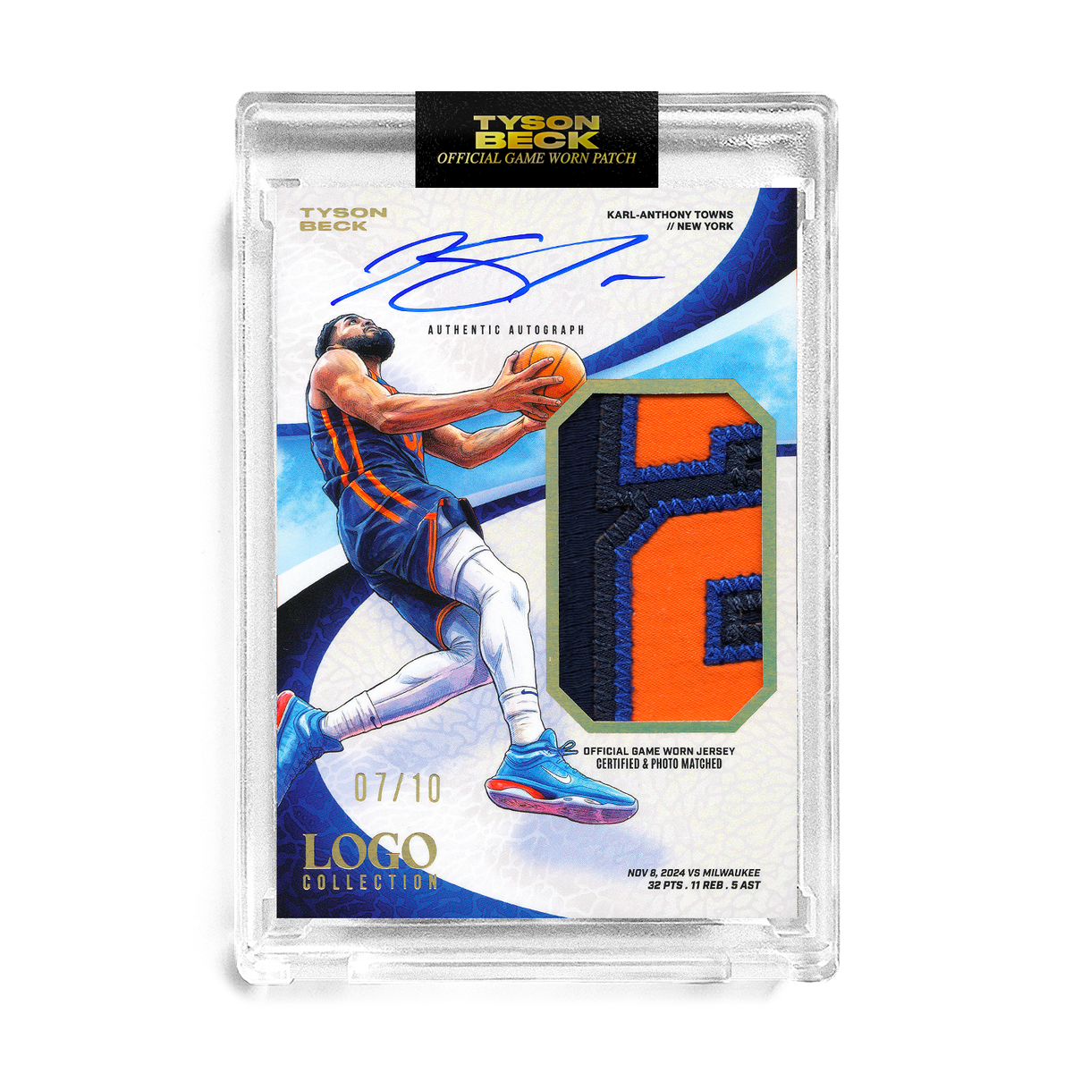 KARL-ANTHONY TOWNS X TYSON BECK - GAME WORN PATCH AUTO - *RANDOMIZED C ...