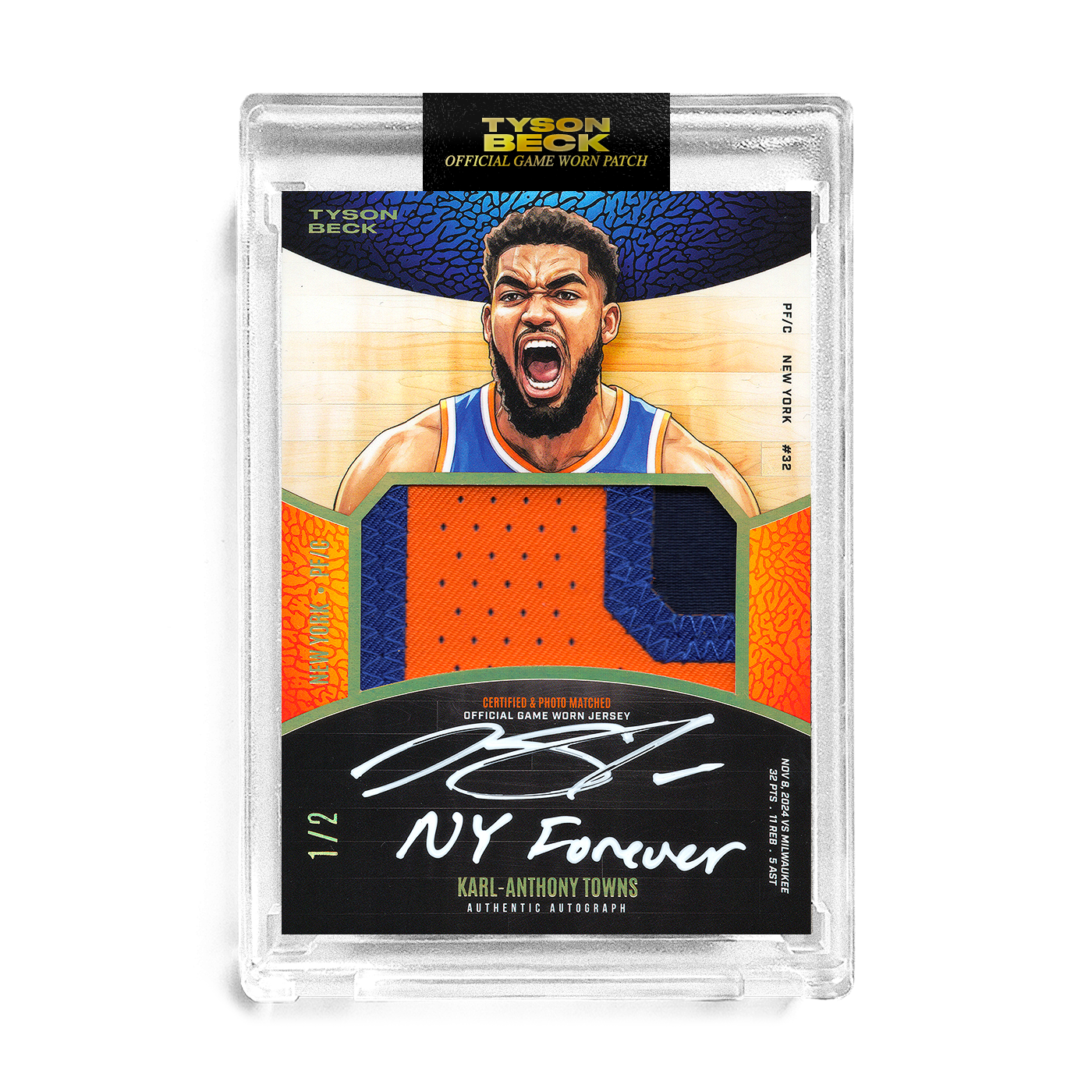 Beck Patch KARL-ANTHONY TOWNS X TYSON BECK - GAME WORN PATCH AUTO - TEAM NUMBERS ...