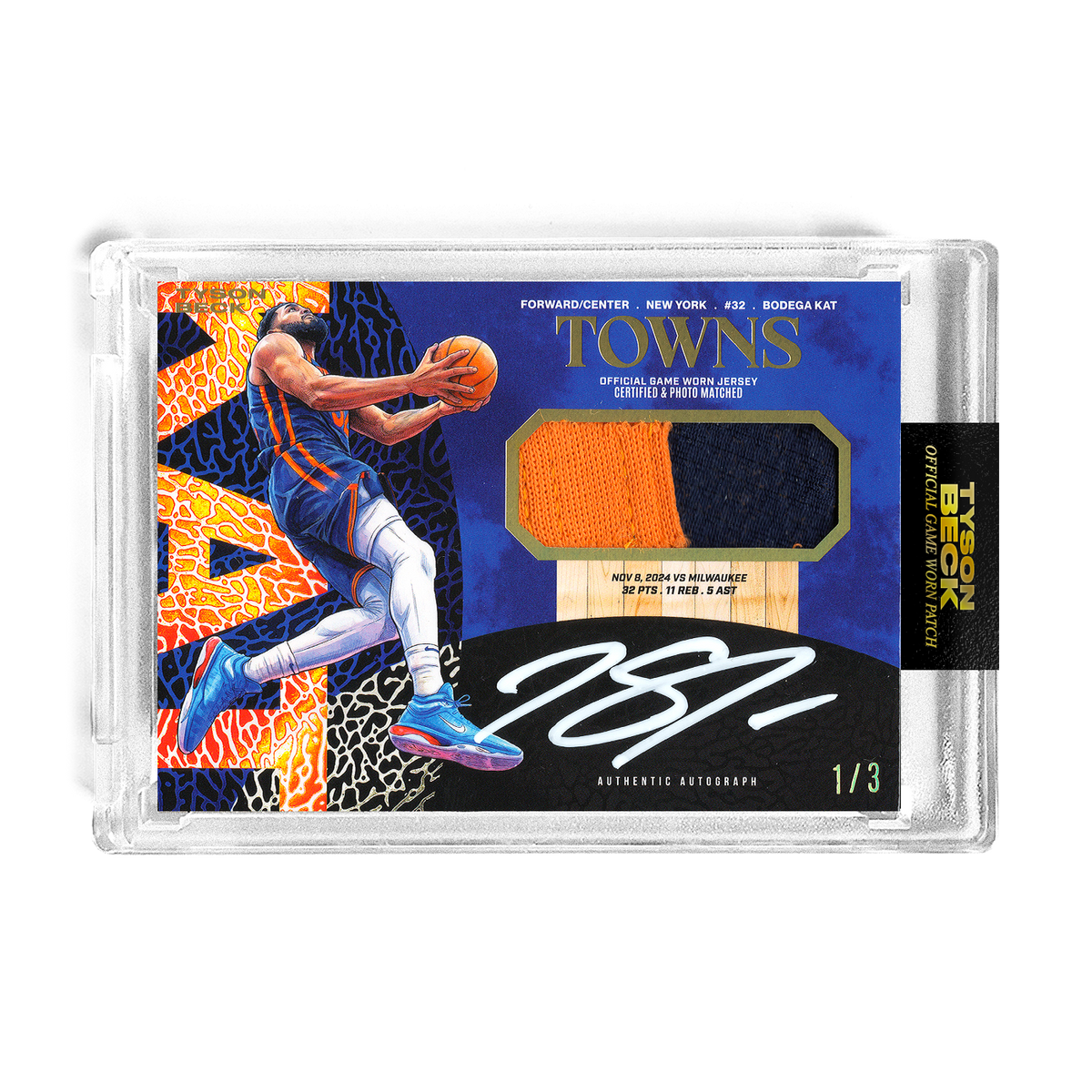 Beck Patch KARL-ANTHONY TOWNS X TYSON BECK - GAME WORN PATCH AUTO - TRIM PATCHES ...