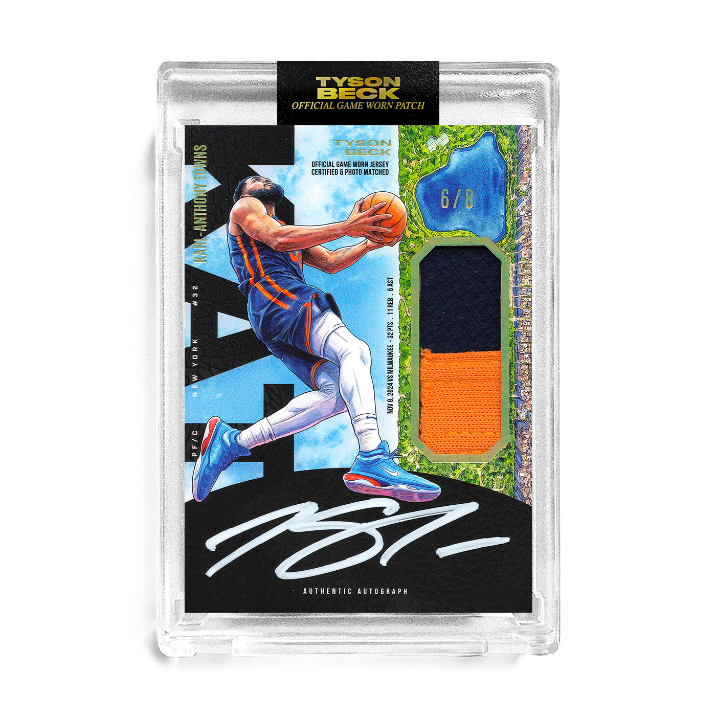 Beck Patch KARL-ANTHONY TOWNS X TYSON BECK - GAME WORN PATCH AUTO - TRIM PATCHES ...