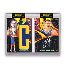 Load image into Gallery viewer, NIKOLA JOKIĆ X TYSON BECK - GAME WORN PATCH AUTO - LETTERMAN BOOKLET - LIMITED TO 5
