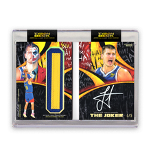 Load image into Gallery viewer, NIKOLA JOKIĆ X TYSON BECK - GAME WORN PATCH AUTO - LETTERMAN BOOKLET - LIMITED TO 5
