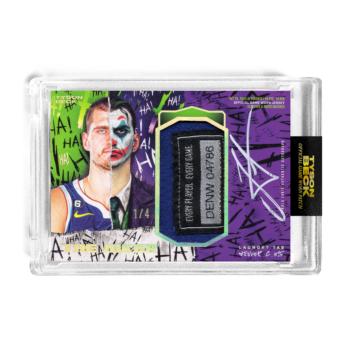 NIKOLA JOKIĆ X TYSON BECK - GAME WORN PATCH AUTO - LAUNDRY TAG - LIMIT ...