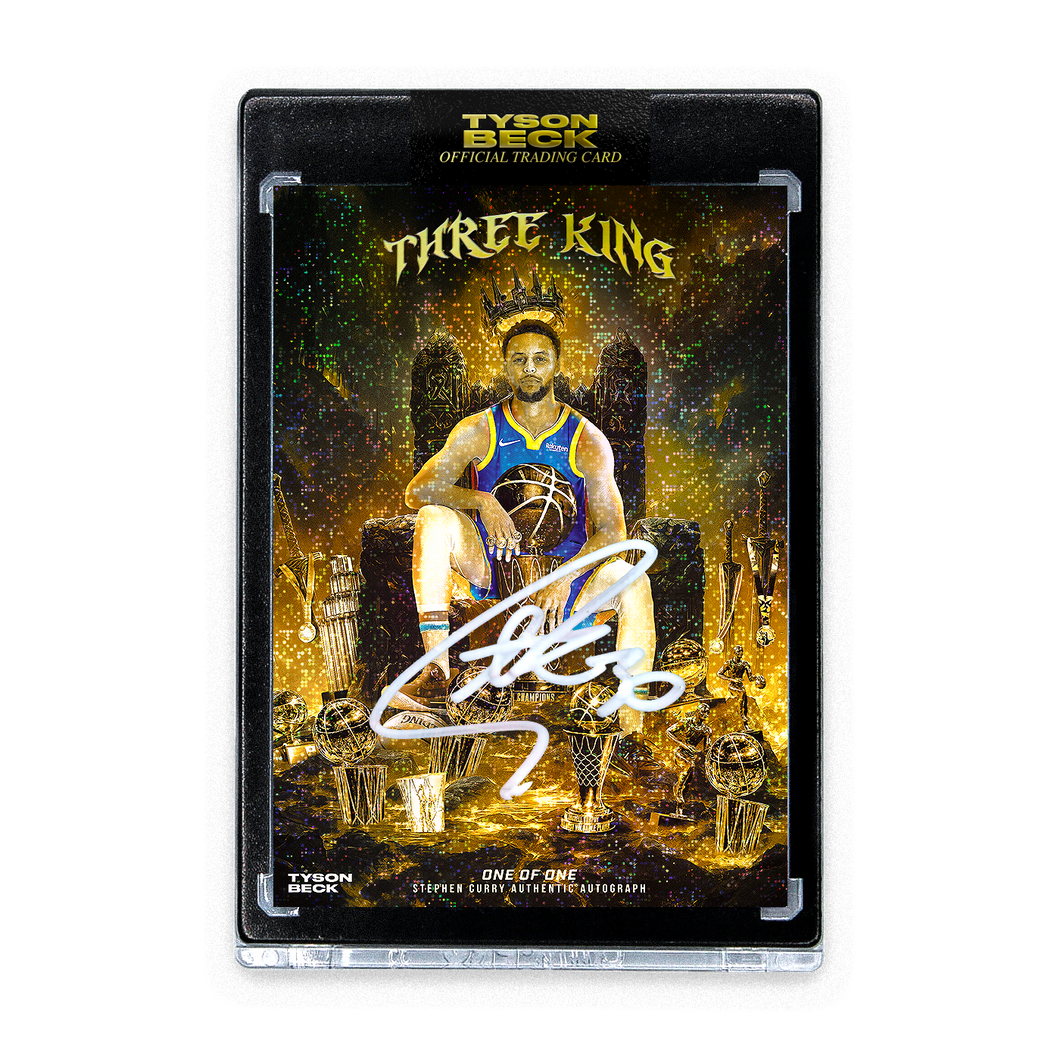 STEPHEN CURRY - TYSON BECK - THREE KING - GOLD WAVE - AUTOGRAPH - ONE OF ONE