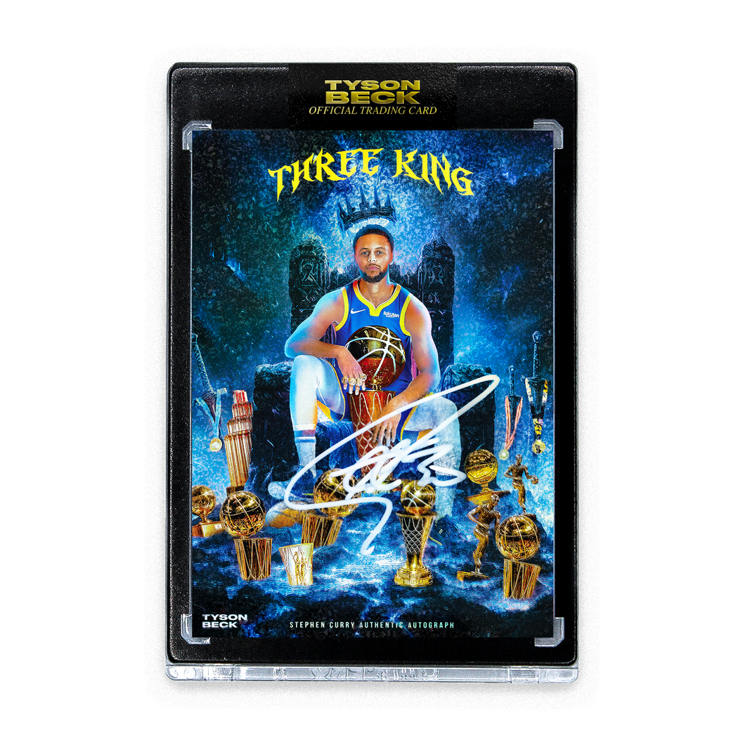 STEPHEN CURRY - TYSON BECK - THREE KING - ICE BLUE FOIL - AUTOGRAPH - LIMITED TO 5