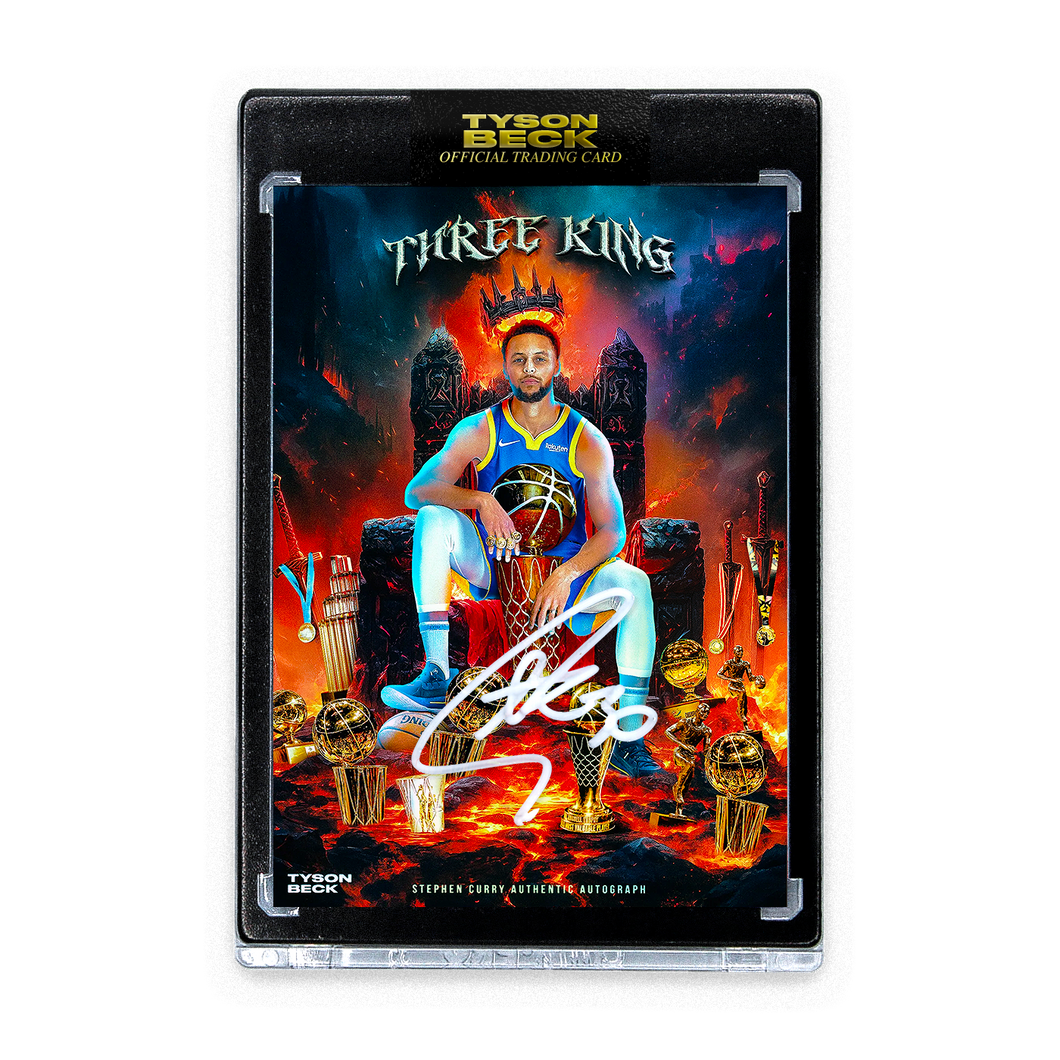STEPHEN CURRY - TYSON BECK - THREE KING - RAINBOW FOIL - AUTOGRAPH - LIMITED TO 30