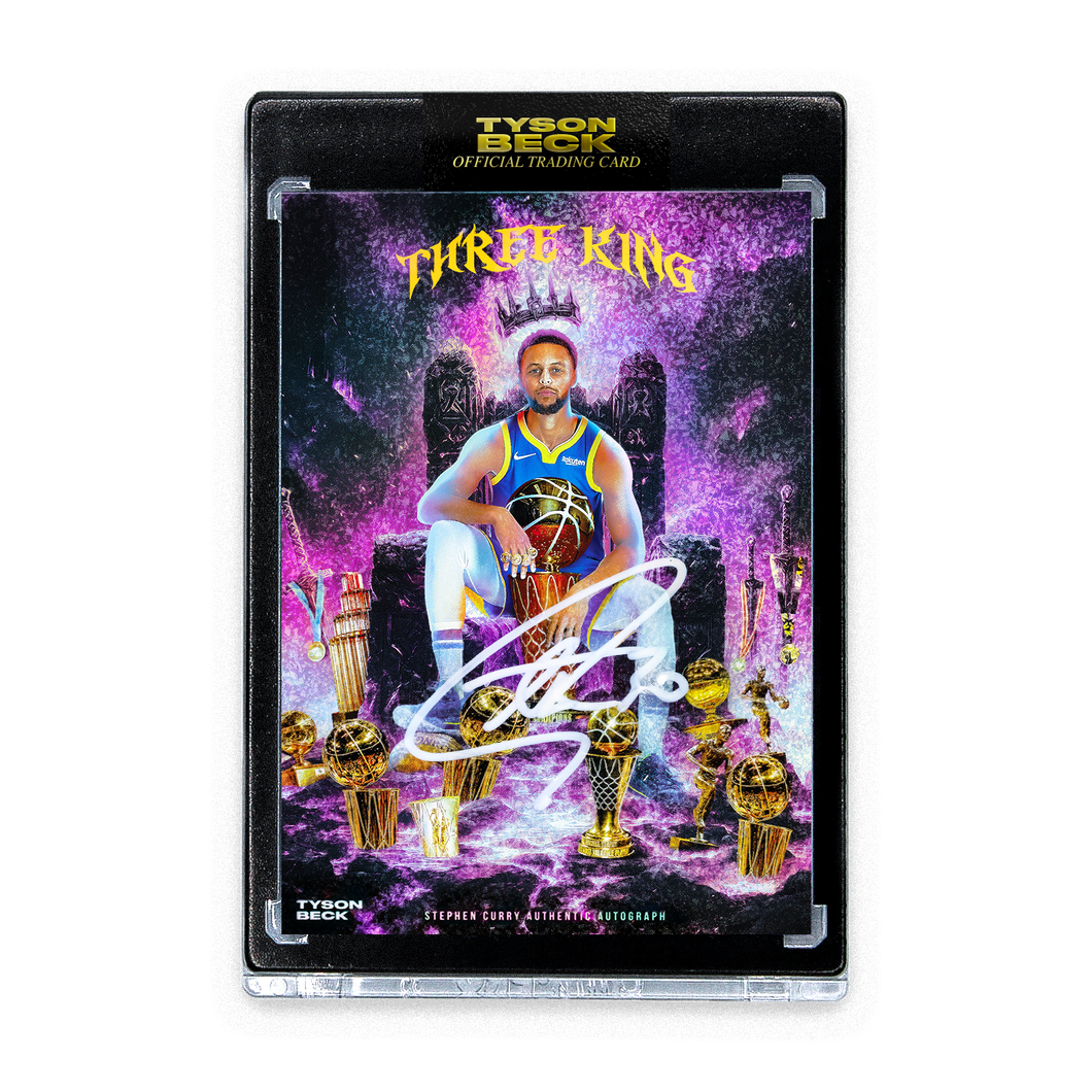 STEPHEN CURRY - TYSON BECK - THREE KING - SAPPHIRE - AUTOGRAPH - LIMITED TO 8