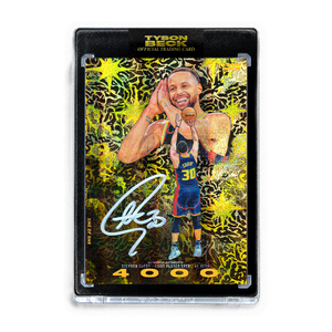 STEPHEN CURRY X TYSON BECK - 4K CLUB - GOLD WAVE- AUTOGRAPH - ONE OF ONE