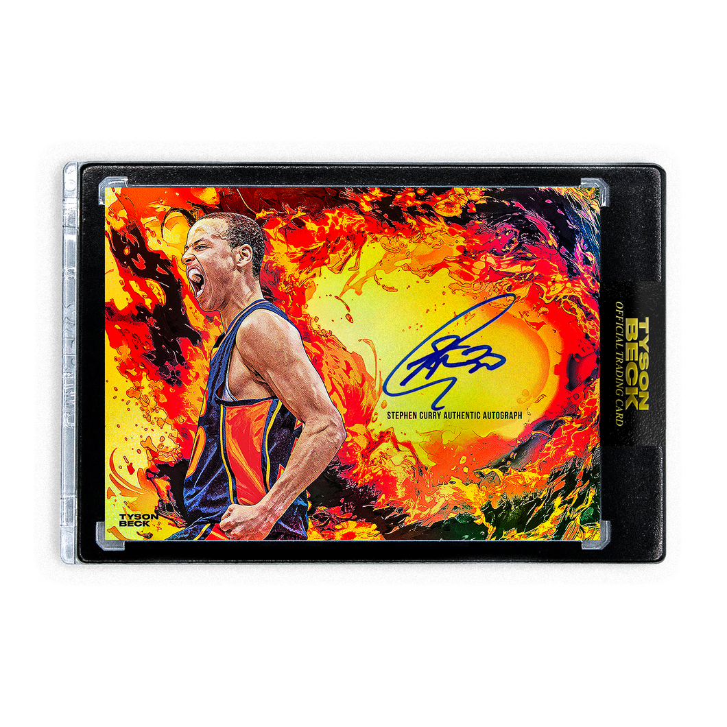 STEPHEN CURRY X TYSON BECK - ON FIRE - FIRE FOIL - AUTOGRAPH - LIMITED TO 10