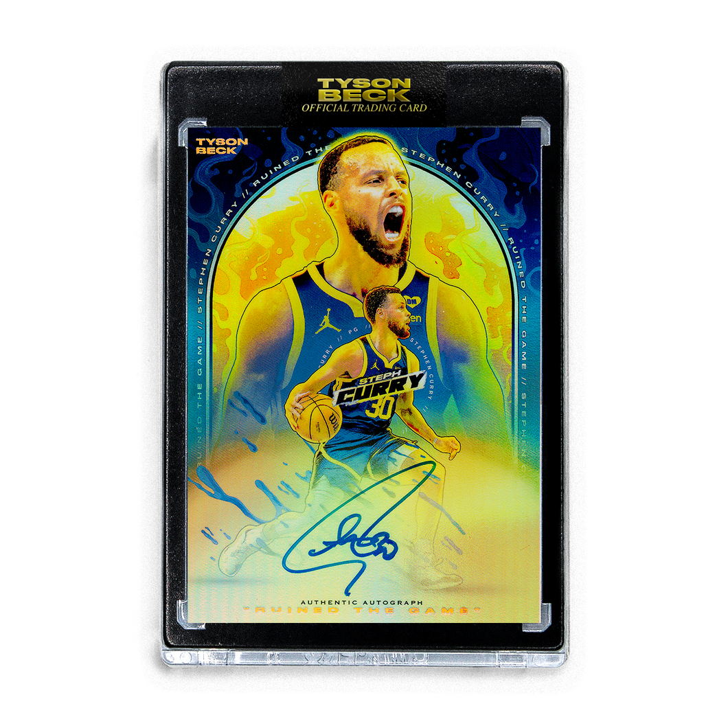 STEPHEN CURRY X TYSON BECK - RUINED THE GAME - RAINBOW FOIL - AUTOGRAPH - LIMITED TO 30