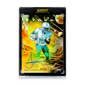 TYREEK HILL X TYSON BECK - "COMIC" - GOLD FOIL - AUTOGRAPH - ONE OF ONE