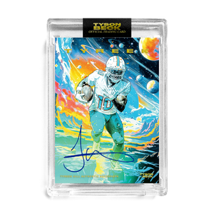 TYREEK HILL X TYSON BECK - "COMIC" - GOLD LASER - AUTOGRAPH - LIMITED TO 29