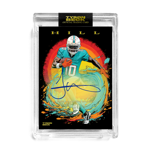 TYREEK HILL X TYSON BECK - "WAVE" - GOLD LASER - AUTOGRAPH - LIMITED TO 29