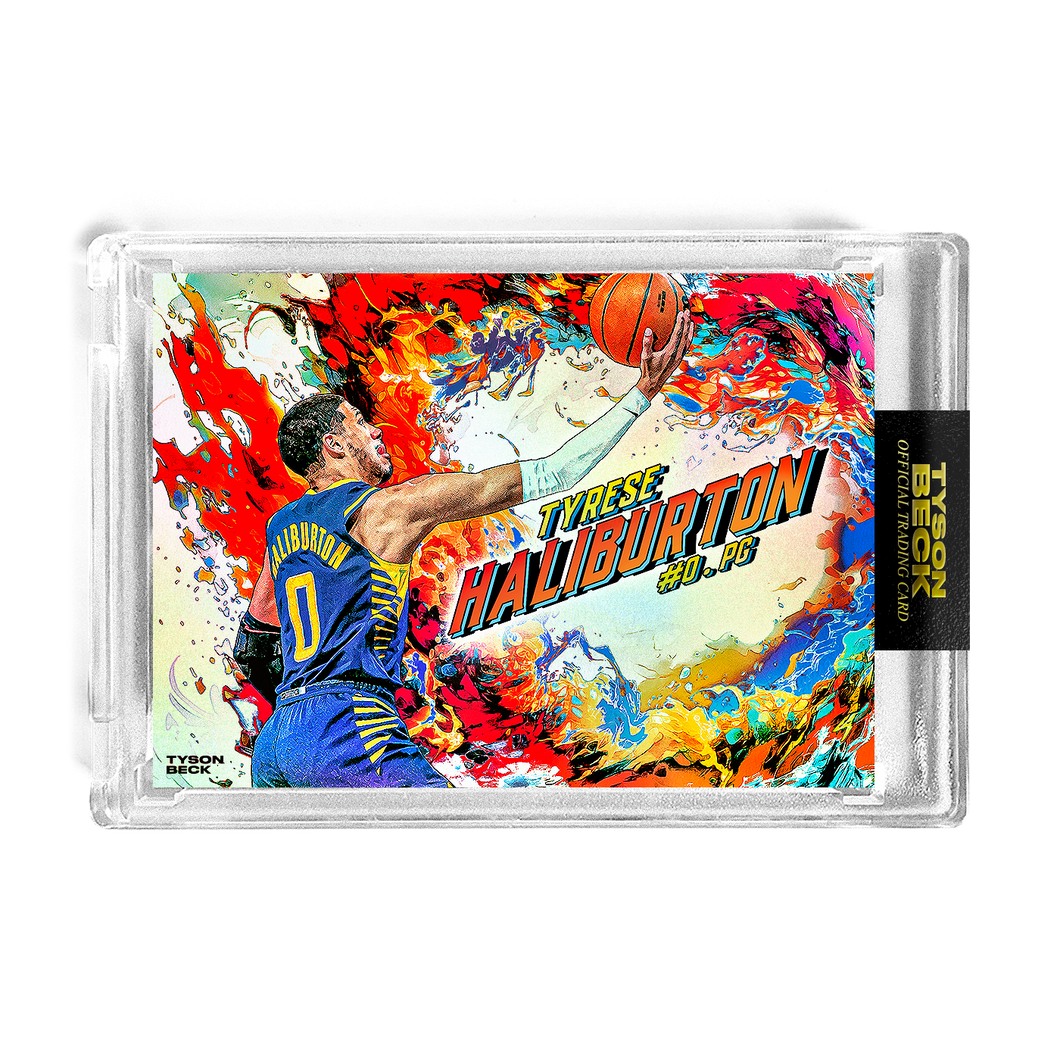 TYRESE HALIBURTON X TYSON BECK - CANVAS ON FIRE - RAINBOW FOIL - LIMITED TO 25