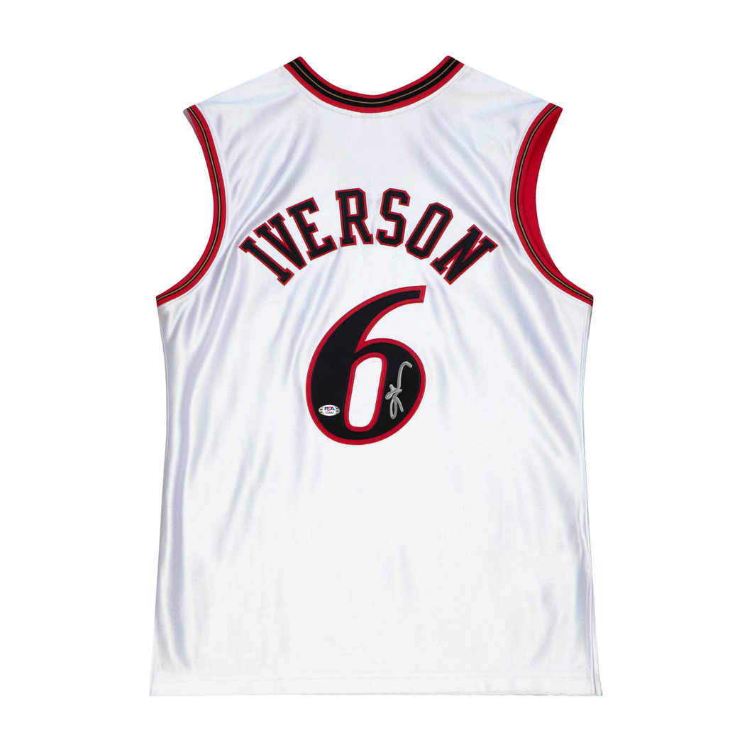 ALLEN IVERSON AUTOGRAPH - AUTHENTIC JERSEY - NBA ALL-STAR EAST 2001-02 *PSA AUTHENTICATED*