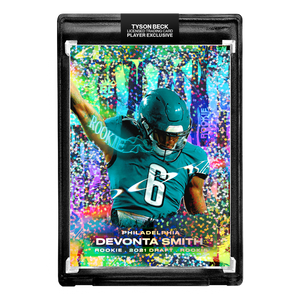🦅  DEVONTA SMITH X TYSON BECK - RC - DRAFTED - PHILADELPHIA - CONFETTI REFRACTOR - LIMITED TO 99