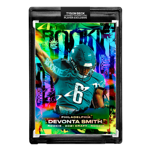 🦅  DEVONTA SMITH X TYSON BECK - RC - DRAFTED - PHILADELPHIA - RAINBOW FOIL - LIMITED TO 50