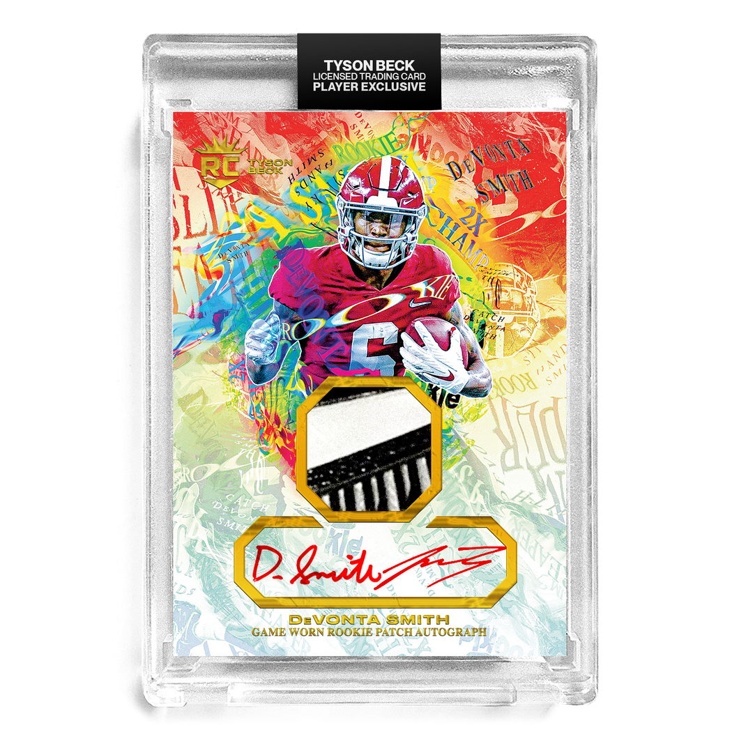 DEVONTA SMITH X TYSON BECK - RPA - GAME WORN - DUAL AUTO - ONE OF ONE
