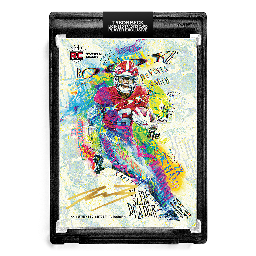 💀 DEVONTA SMITH X TYSON BECK - RC SLIM REAPER - GOLD ARTIST AUTOGRAPH - ONE OF ONE