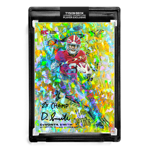 ❄️ 💀 DEVONTA SMITH X TYSON BECK - SLIM REAPER - CRACKED ICE REFRACTOR - RC AUTOGRAPH - "2X CHAMP" INSCRIPTION - LIMITED TO 6
