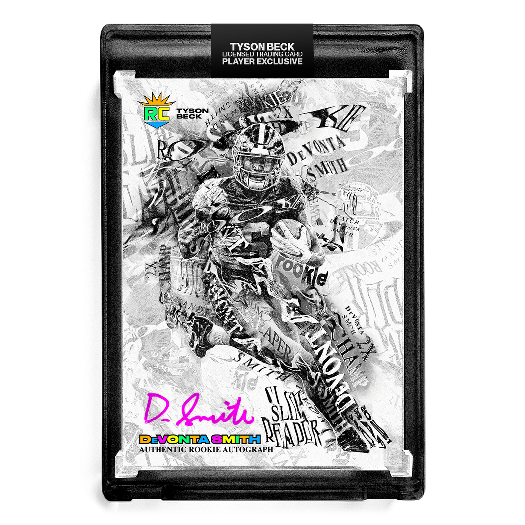 💀 DEVONTA SMITH X TYSON BECK - SLIM REAPER - NEON UV RC AUTOGRAPH - LIMITED TO 20