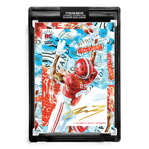 🏈 DEVONTA SMITH X TYSON BECK - RC THE CATCH - GOLD ARTIST AUTOGRAPH - ONE OF ONE