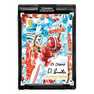 🏈 DEVONTA SMITH X TYSON BECK - THE CATCH - RC AUTOGRAPH - "2X CHAMP" INSCRIPTION - LIMITED TO 10