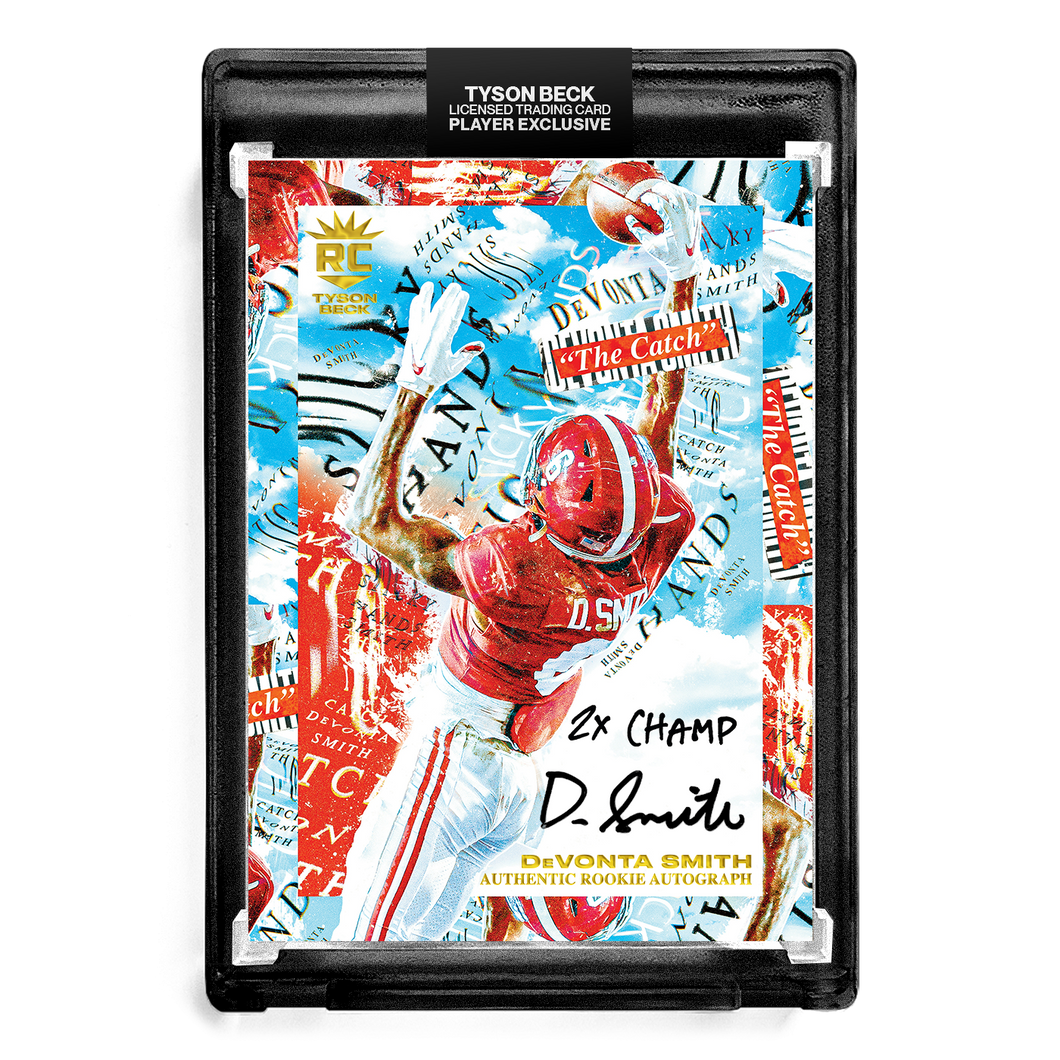 🏈 DEVONTA SMITH X TYSON BECK - THE CATCH - RC AUTOGRAPH - 