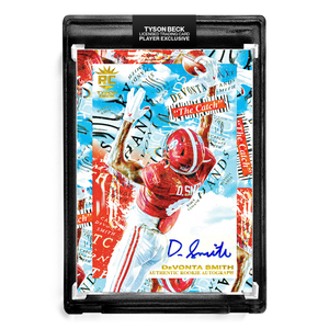 🏈 DEVONTA SMITH X TYSON BECK - THE CATCH - RC AUTOGRAPH - LIMITED TO 49