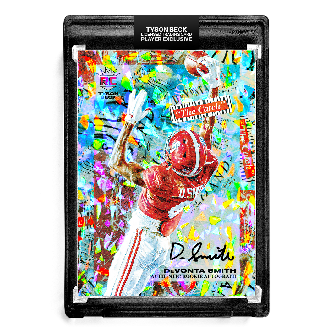 ❄️ 🏈 DEVONTA SMITH X TYSON BECK - THE CATCH - CRACKED ICE REFRACTOR - RC AUTOGRAPH - LIMITED TO 30