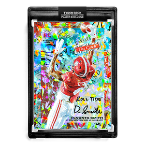 ❄️ 🏈 DEVONTA SMITH X TYSON BECK - THE CATCH - CRACKED ICE REFRACTOR - RC AUTOGRAPH - "ROLL TIDE" INSCRIPTION - LIMITED TO 6